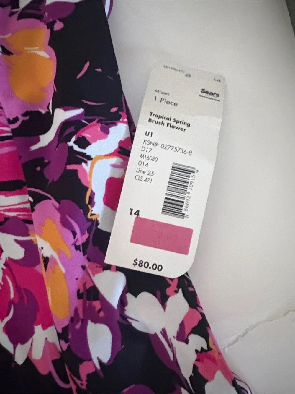 Floral Black Pink Yellow SwimDress